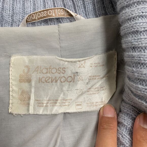 Alafoss Icewool Cardigan Womens M Medium Iron Coal Wool Blend Made In Iceland - Picture 11 of 16